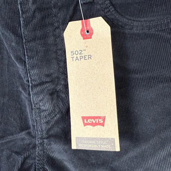 New men’s‎ black Levi’s corduroy jeans, Size 31 x 30 502 stretch taper - Picture 4 of 10